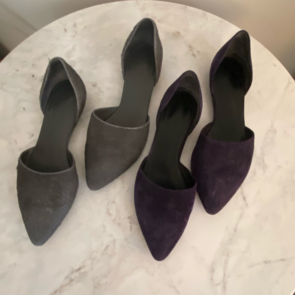 Vince Suede d’Orsay Flats: Grey or Purple | 37